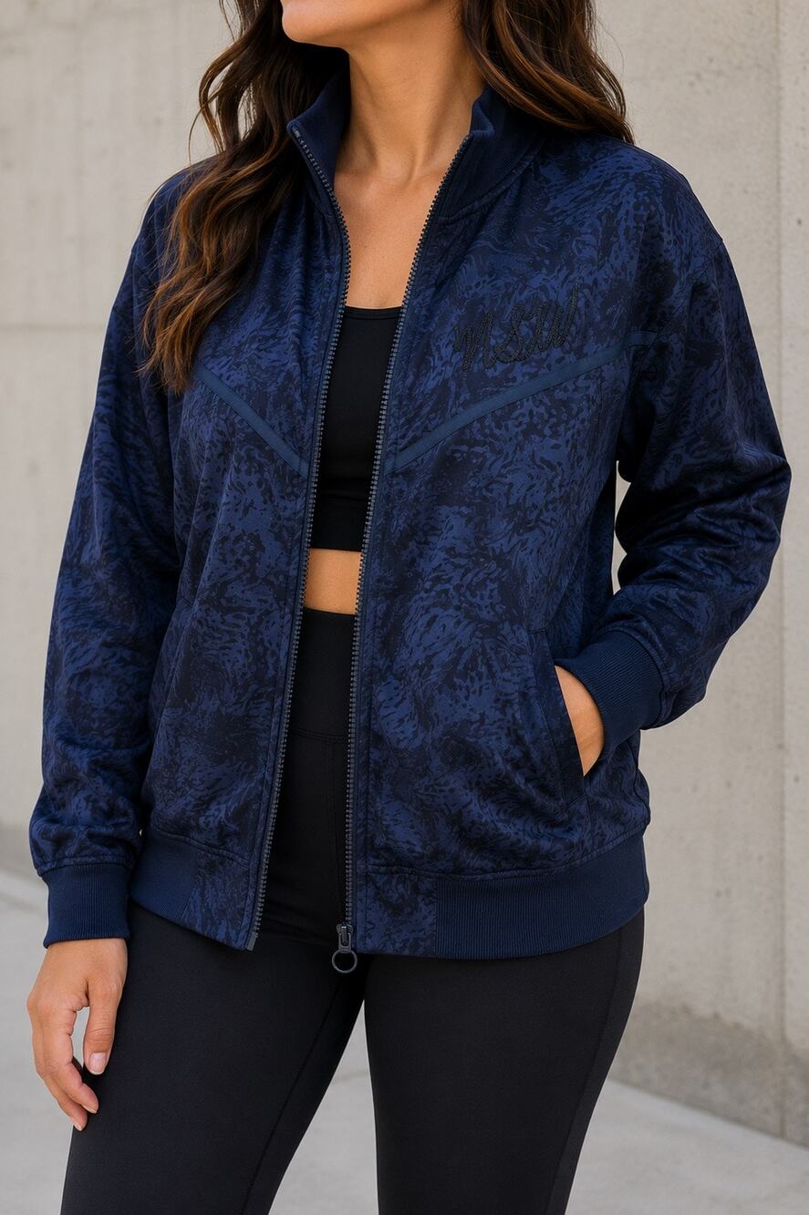 Nike Sportswear NSW Navy Tonal Print Zip Jacket Medium